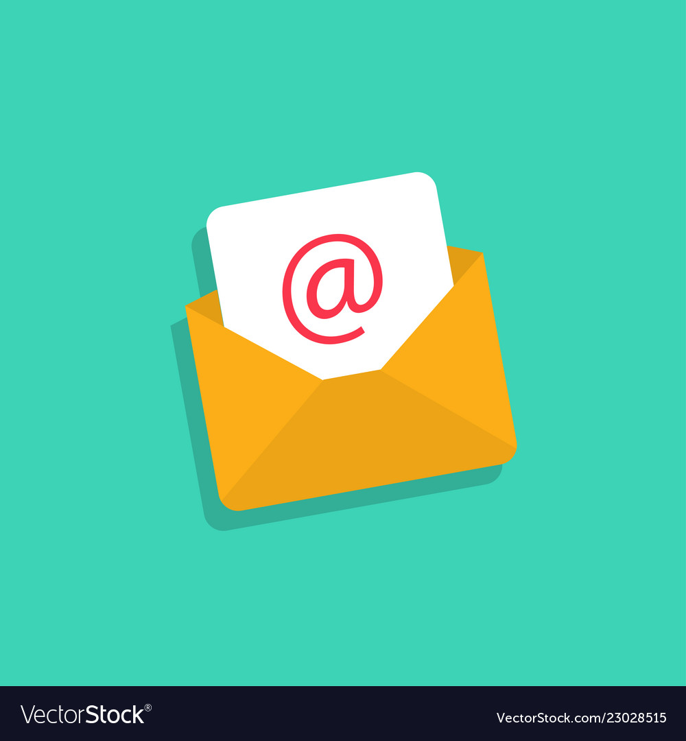 email icon mail envelope with email in flat design email icon
