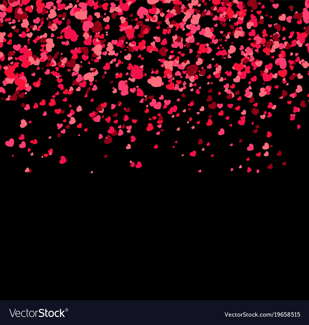 Pink hearts on black background, blurred bokeh background, festive, bright,  stars, glitter, romance, love, valentine's day, | CanStock