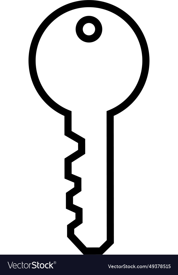 Key icon symbol line style door or house