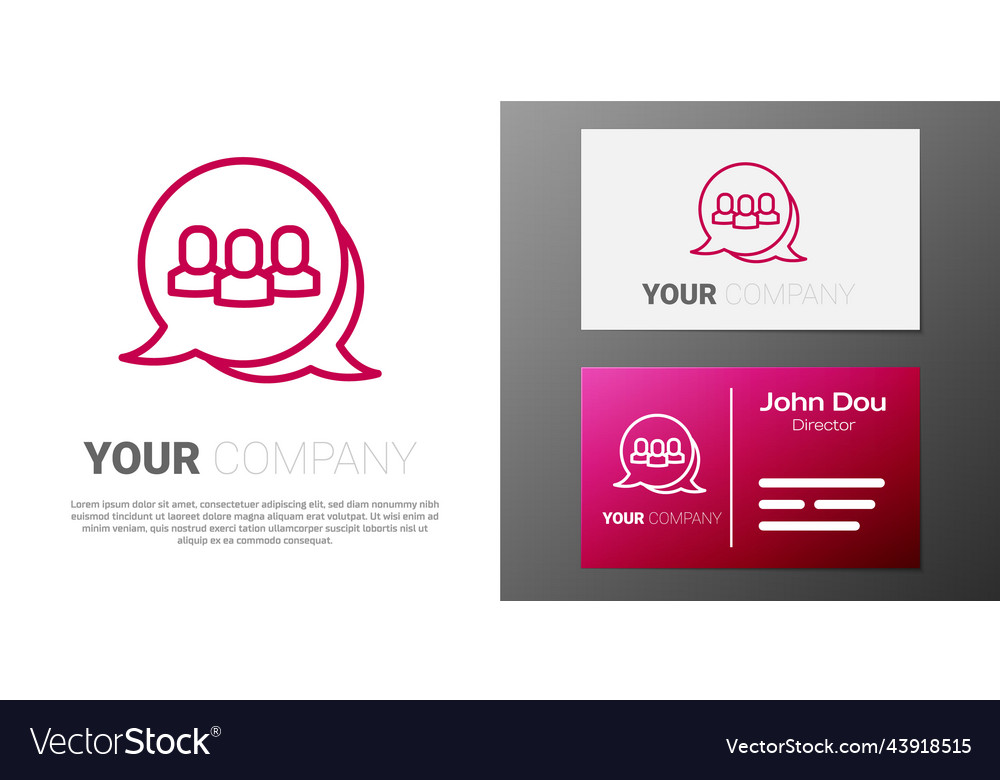 Logotype line project team base icon isolated