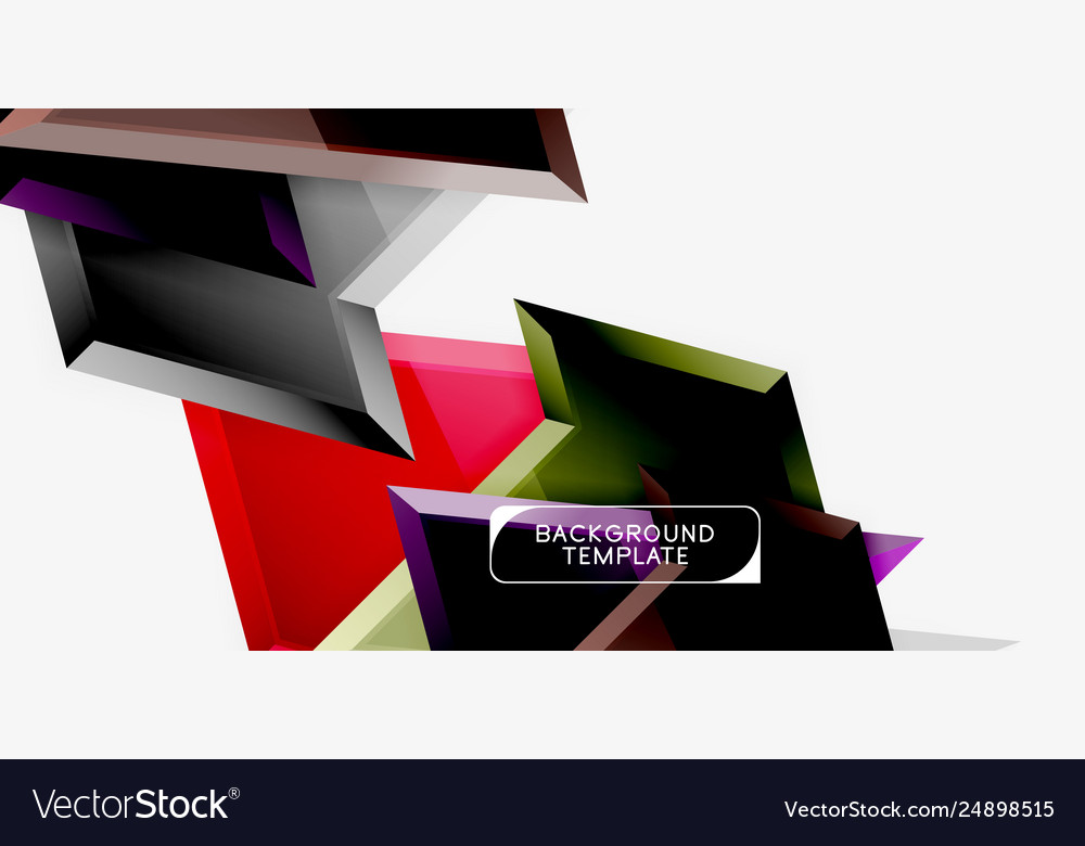 Minimal geometrical triangles with 3d effect Vector Image Minimal geometrical triangles with 3d effect