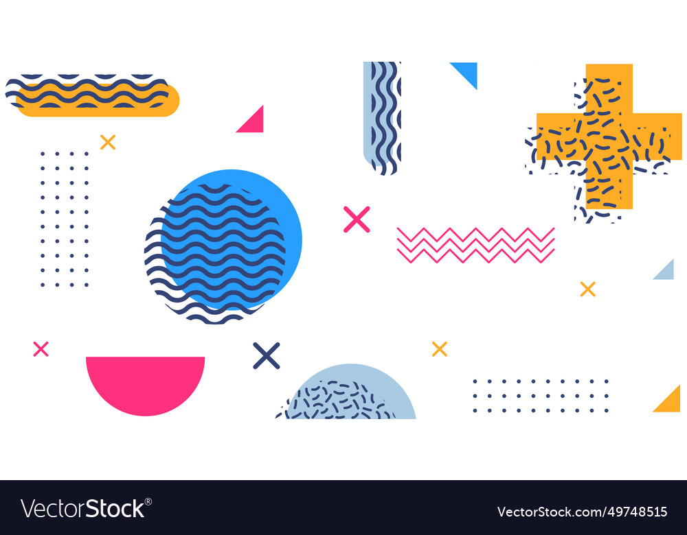 Modern abstract background with memphis elements vector image Modern abstract background with memphis elements