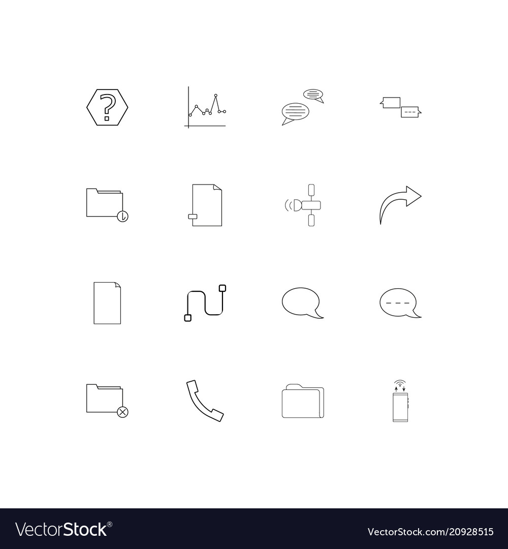 Network and database linear thin icons set
