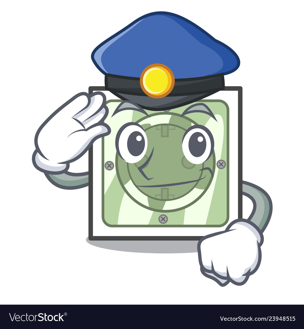 Police power socket in the character shape