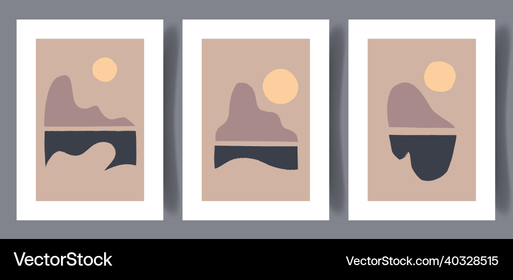 Printable wall art poster set Royalty Free Vector Image