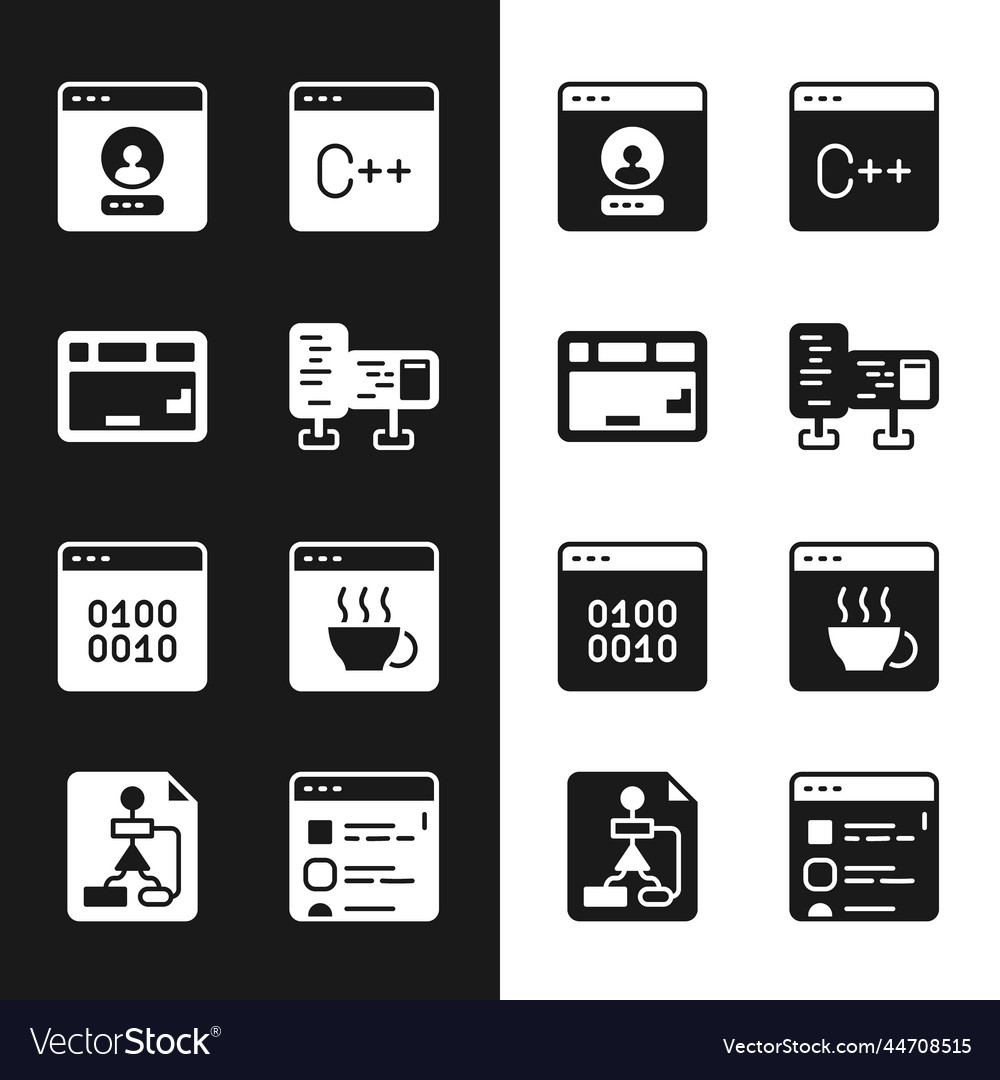 Set computer monitor screen keyboard create vector image Set computer monitor screen keyboard create