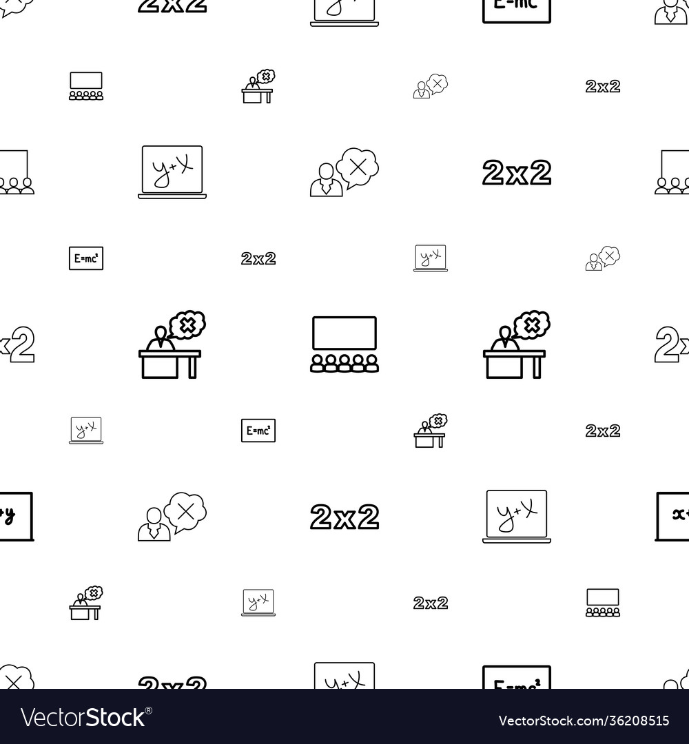 Teach icons pattern seamless white background