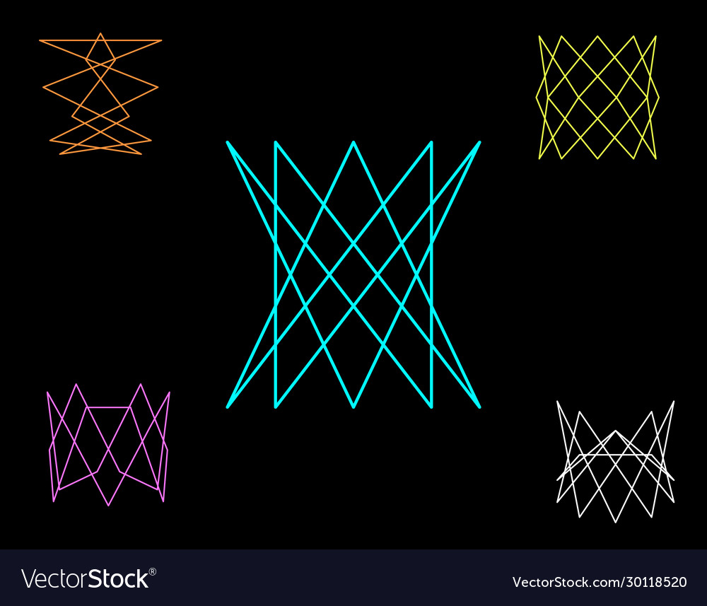 Abstract geometric shapes lines outline