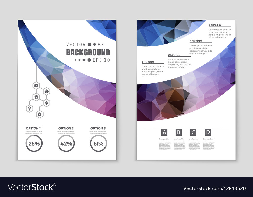 Abstract layout background set for art