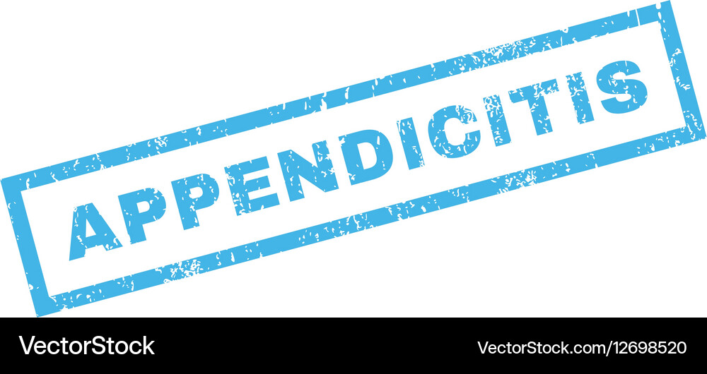Appendicitis rubber stamp Royalty Free Vector Image