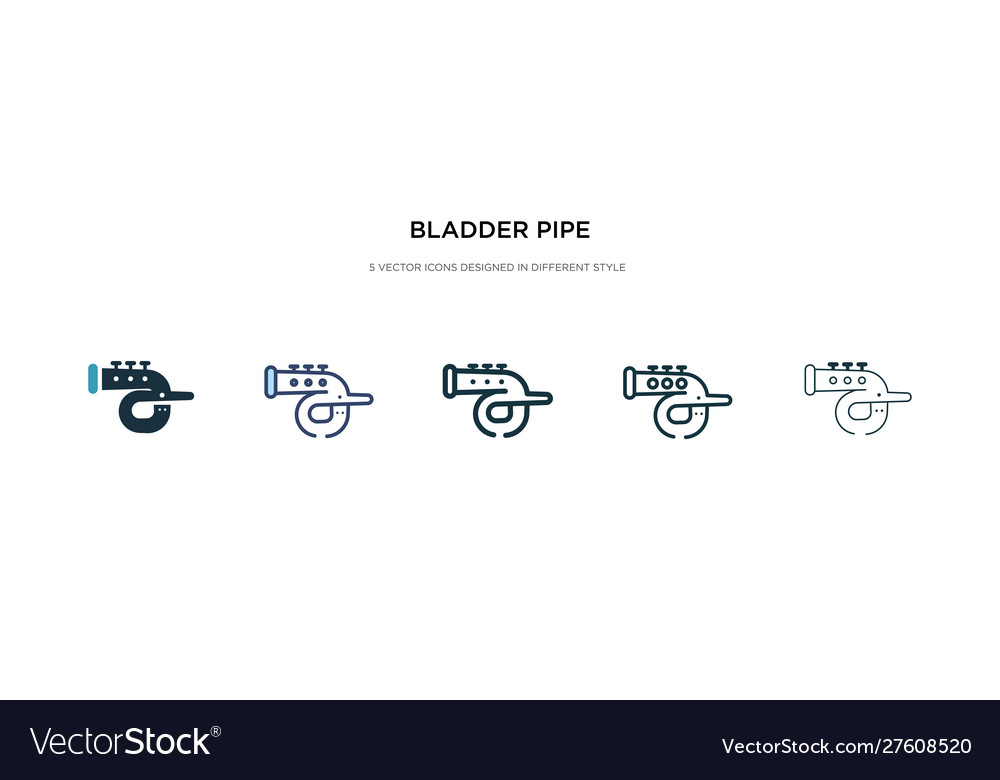 Bladder pipe icon in different style two colored