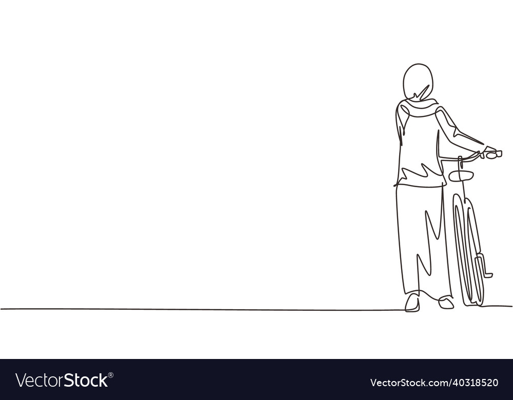 Continuous one line drawing back view walking