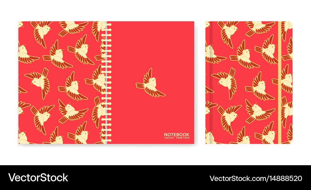 Cover design for notebooks or scrapbooks Vector Image