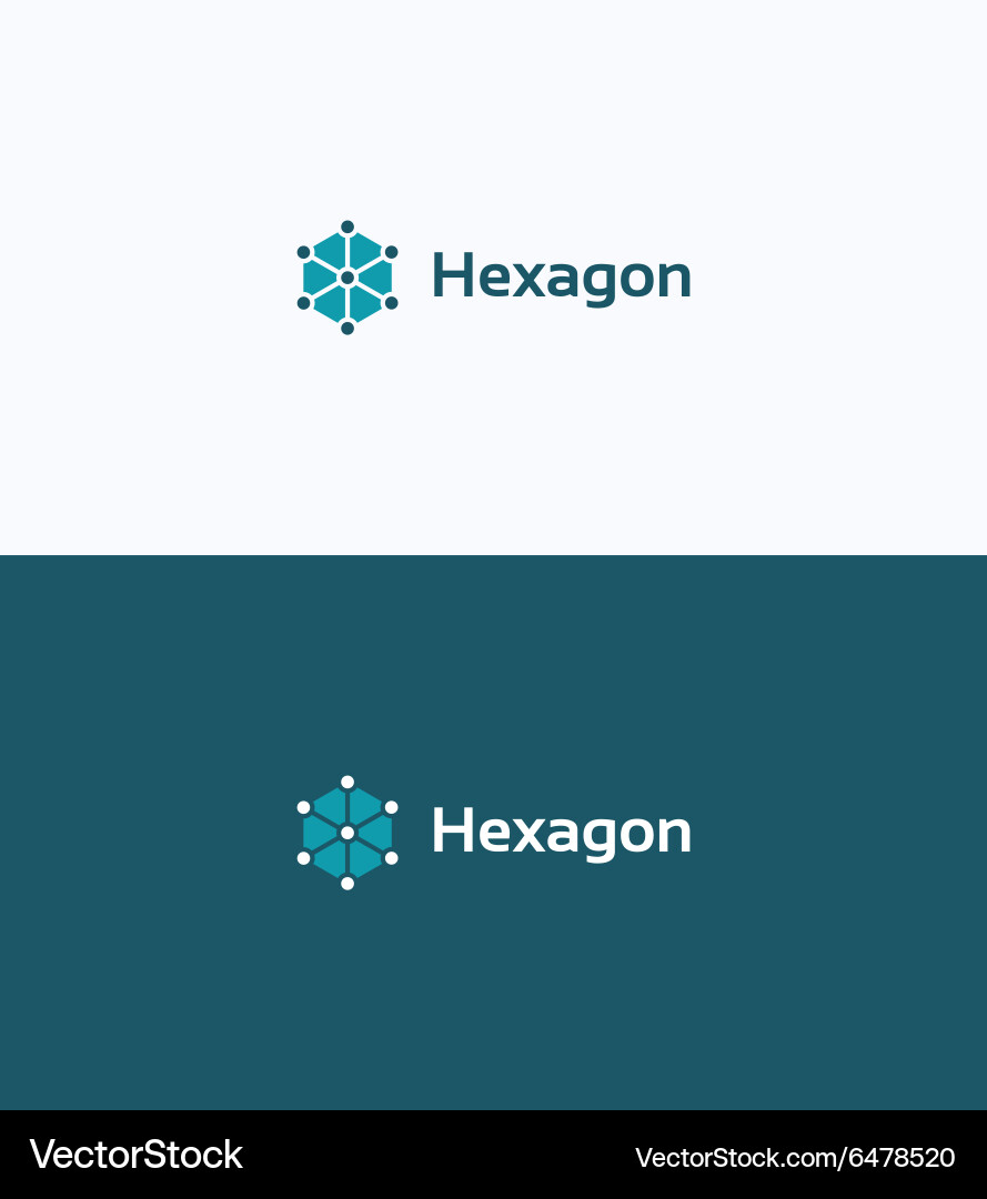 Hexagon 3d cube frame logo Royalty Free Vector Image