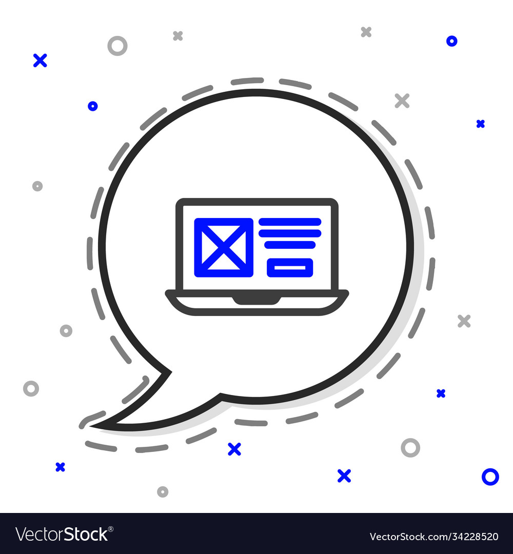 Line ui or ux design icon isolated on white vector image Line ui or ux design icon isolated on white