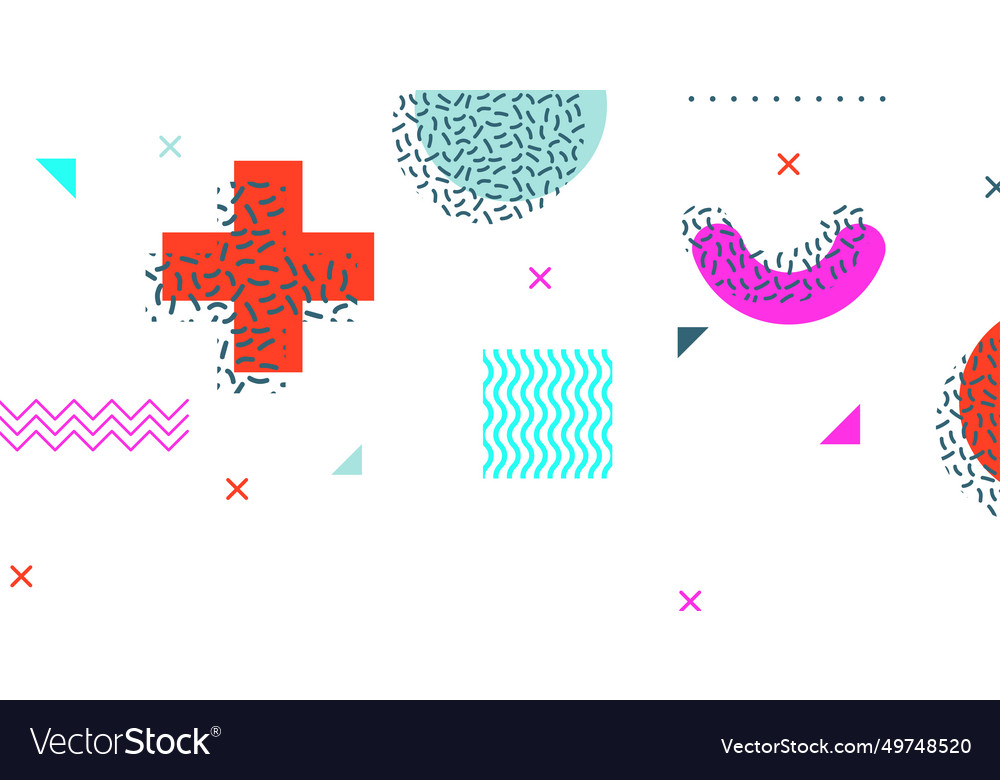 Modern abstract background with memphis elements Vector Image Modern abstract background with memphis elements