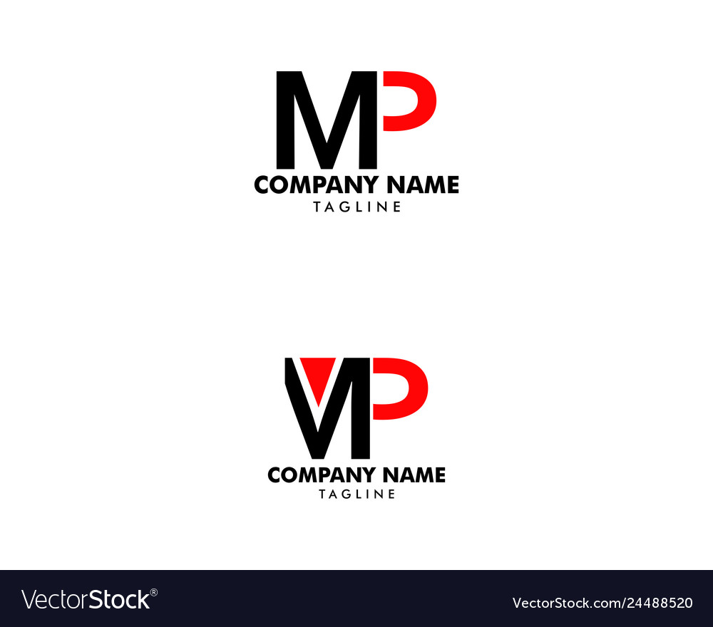 MP Monogram Logo - Modern Initials