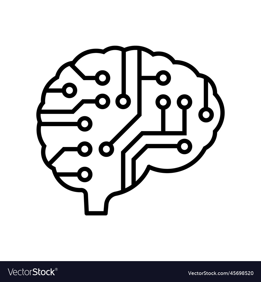 Neural network icon design Vector Image Neural network icon design