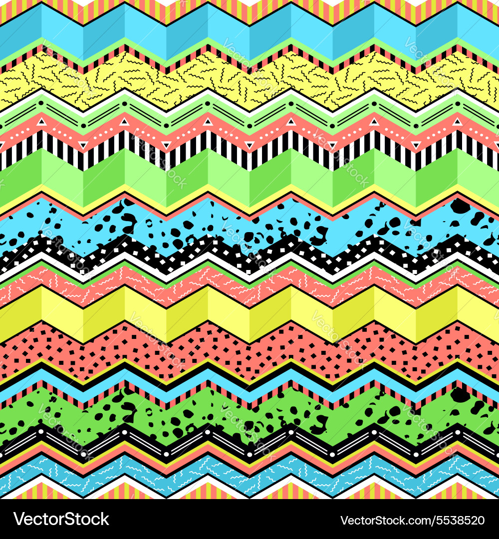Retro 80s seamless pattern background Royalty Free Vector