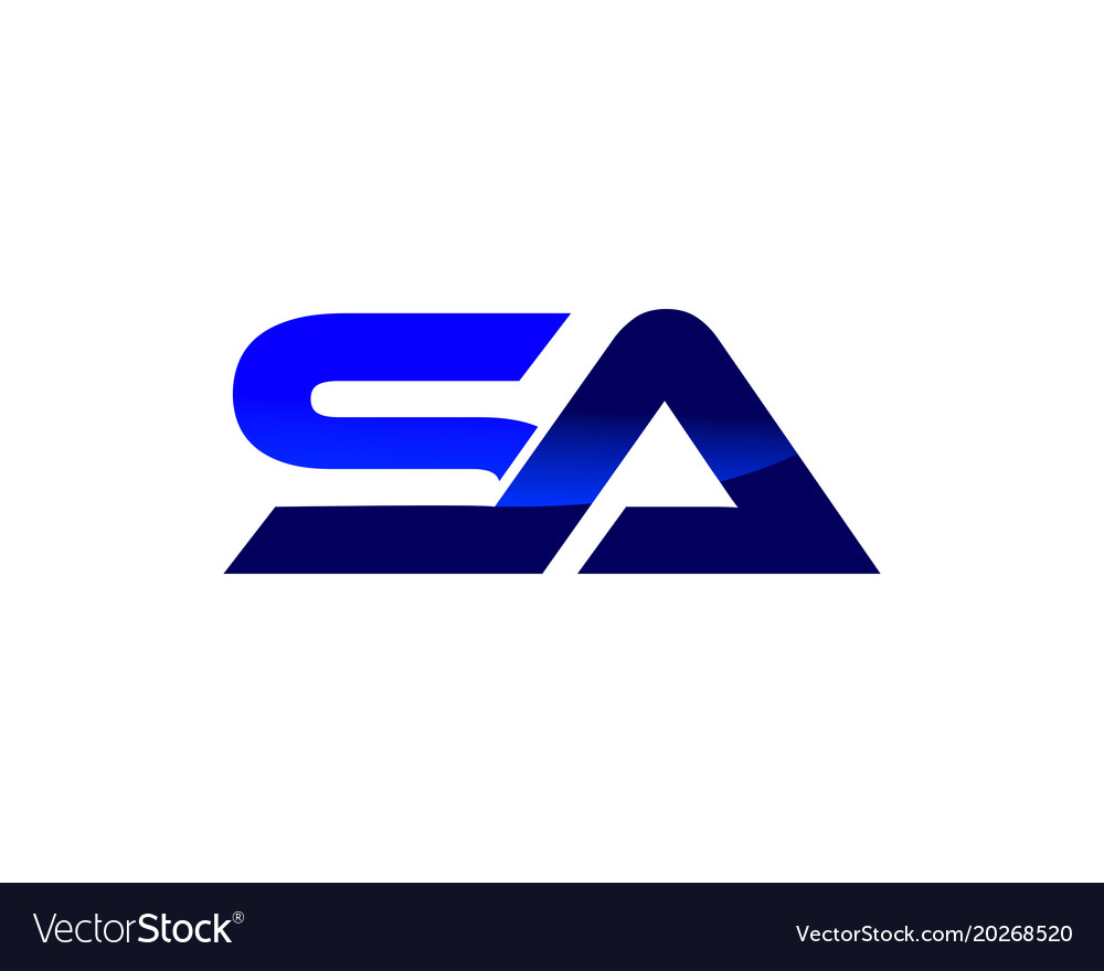 Sa Letter Logo Royalty Free Vector Image Vectorstock