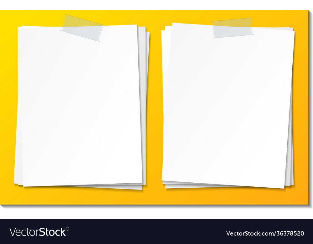 Set empty sticky note paper template Vector Image Set empty sticky note paper template