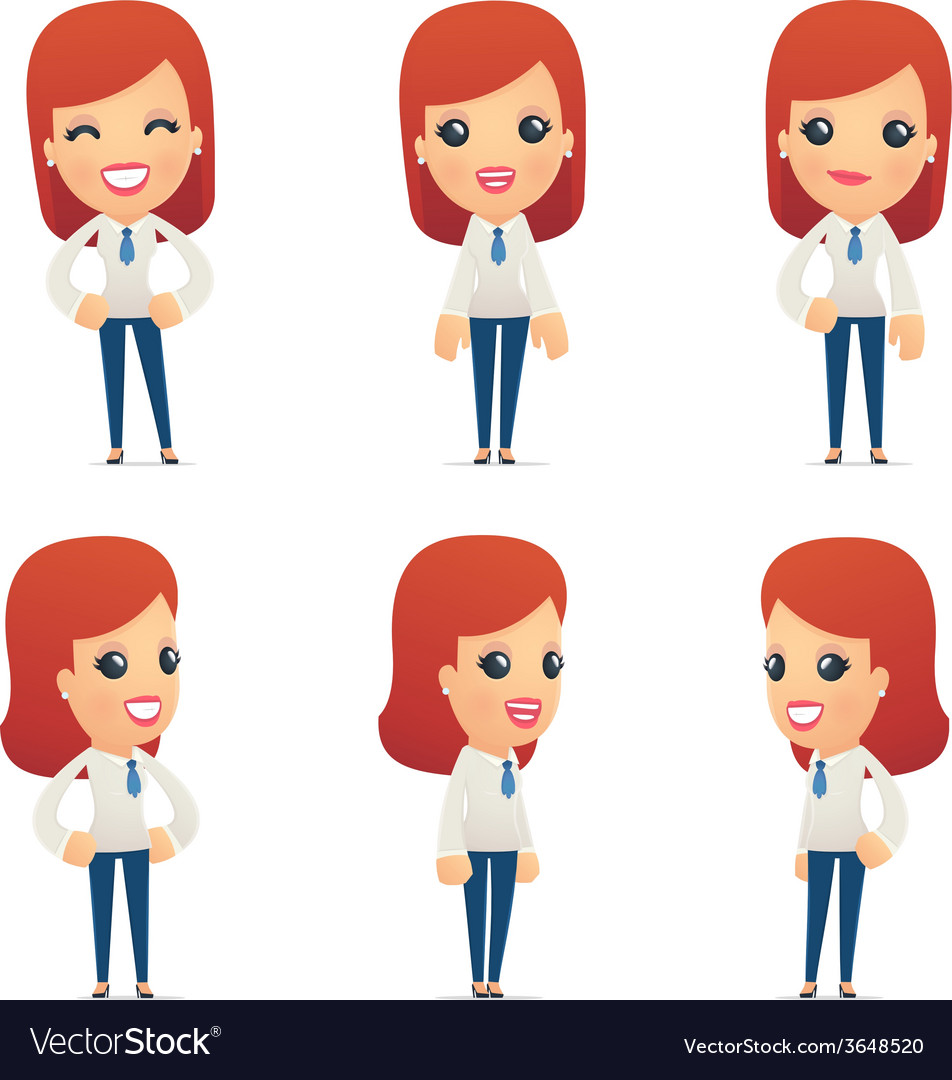 Set of reception character in different poses