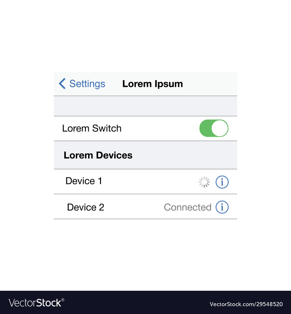 User phone interface design mobile device list Vector Image User phone interface design mobile device list