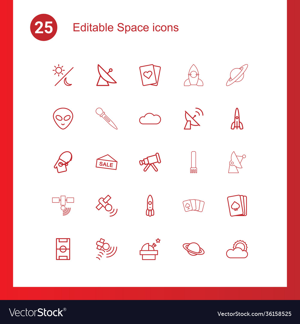 25 space icons