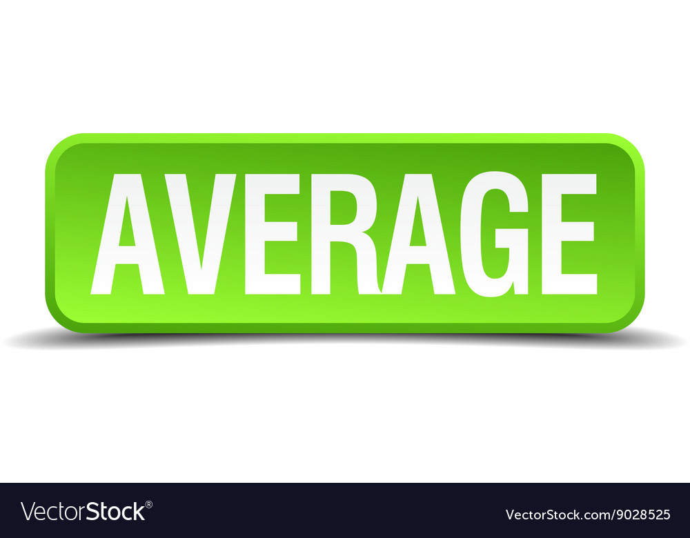 Average green 3d realistic square isolated button