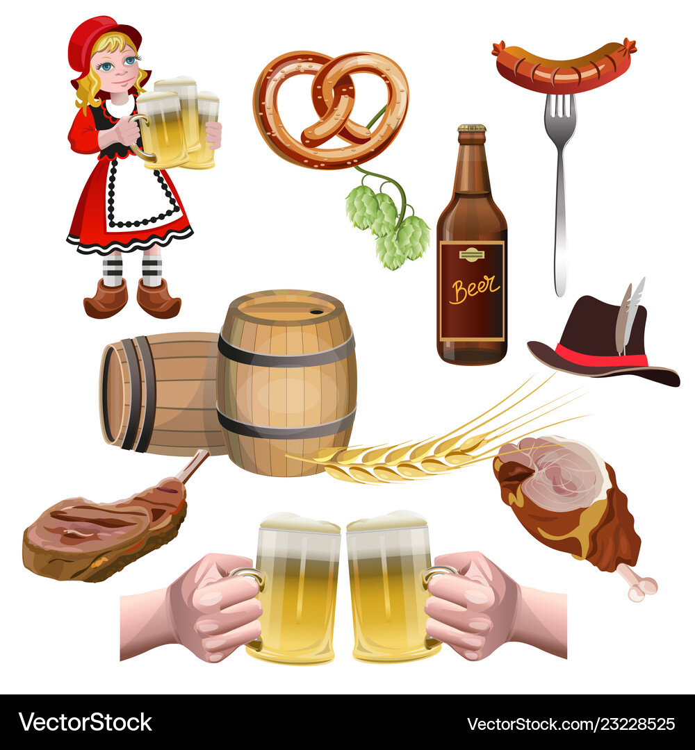 Beer set Royalty Free Vector Image - VectorStock