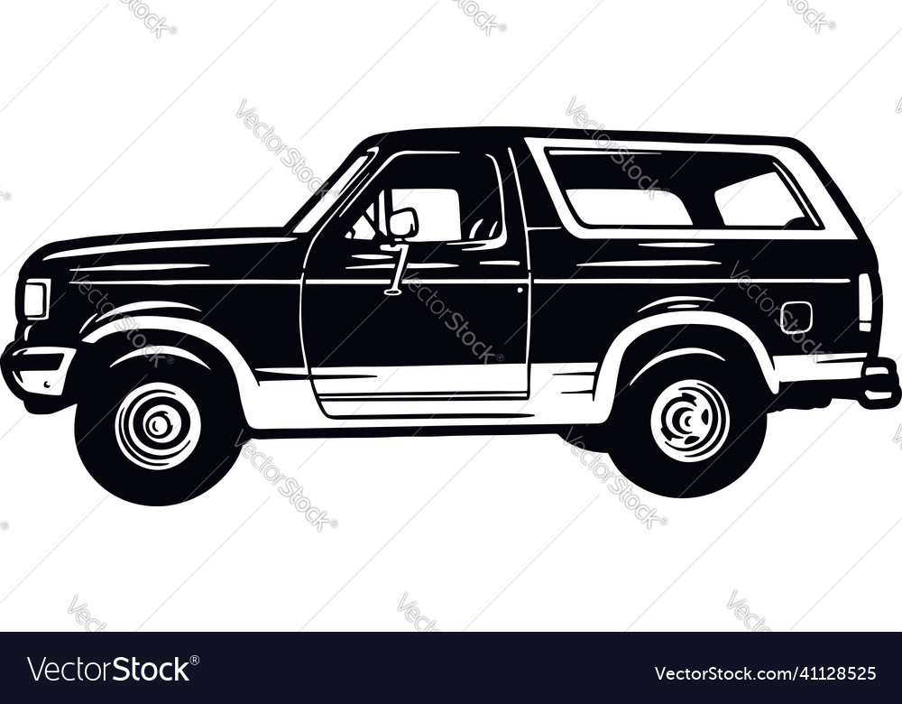 Classic truck muscle car stencil