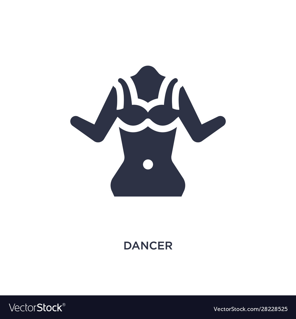 Dancer icon on white background simple element vector image Dancer icon on white background simple element