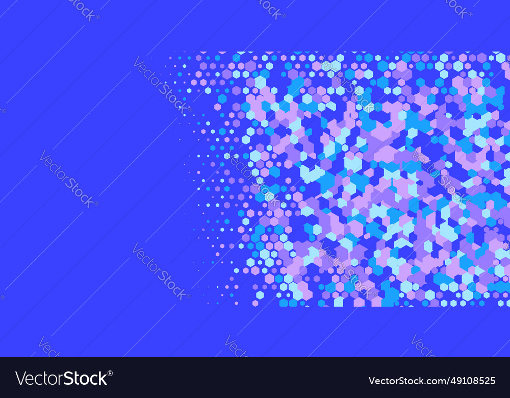 Geometric multi size hexagon with color