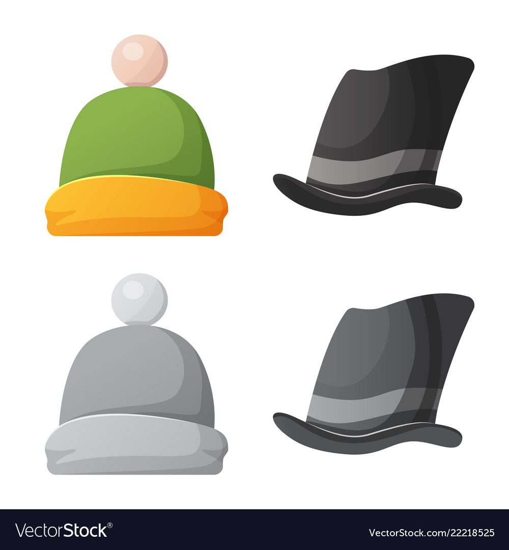 Isolated object of headgear and cap symbol