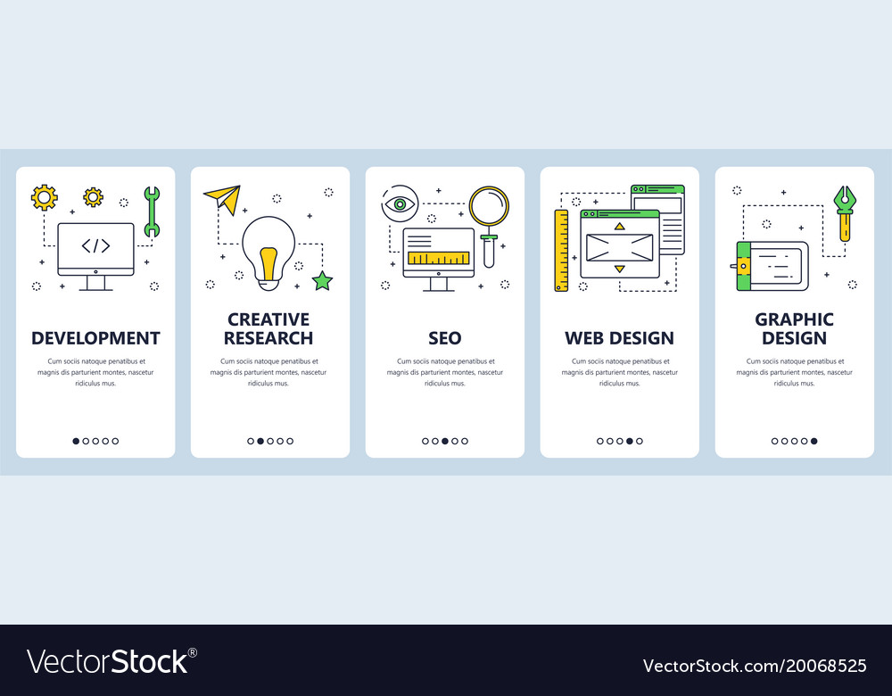 Modern thin line web development concept