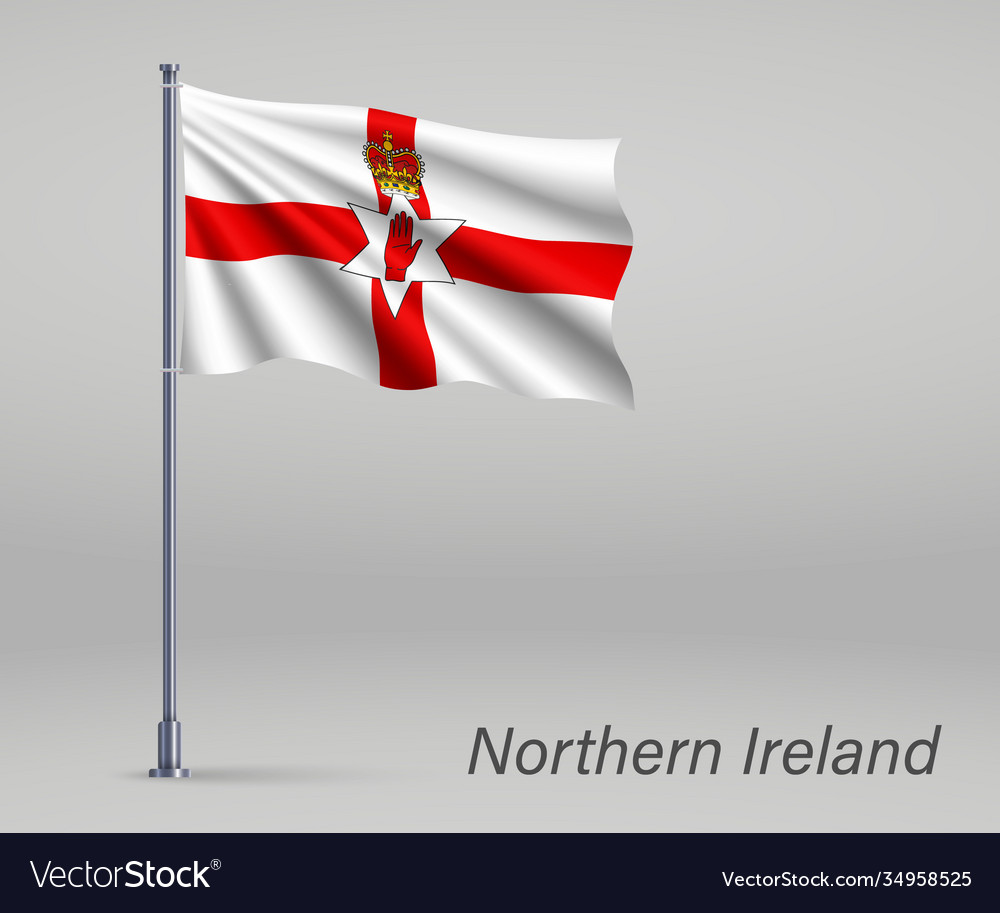 Northern Ireland Flagge auf Pole