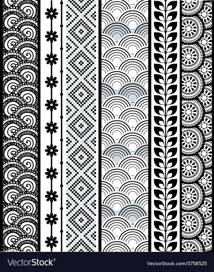 Set of abstract pattern stripes