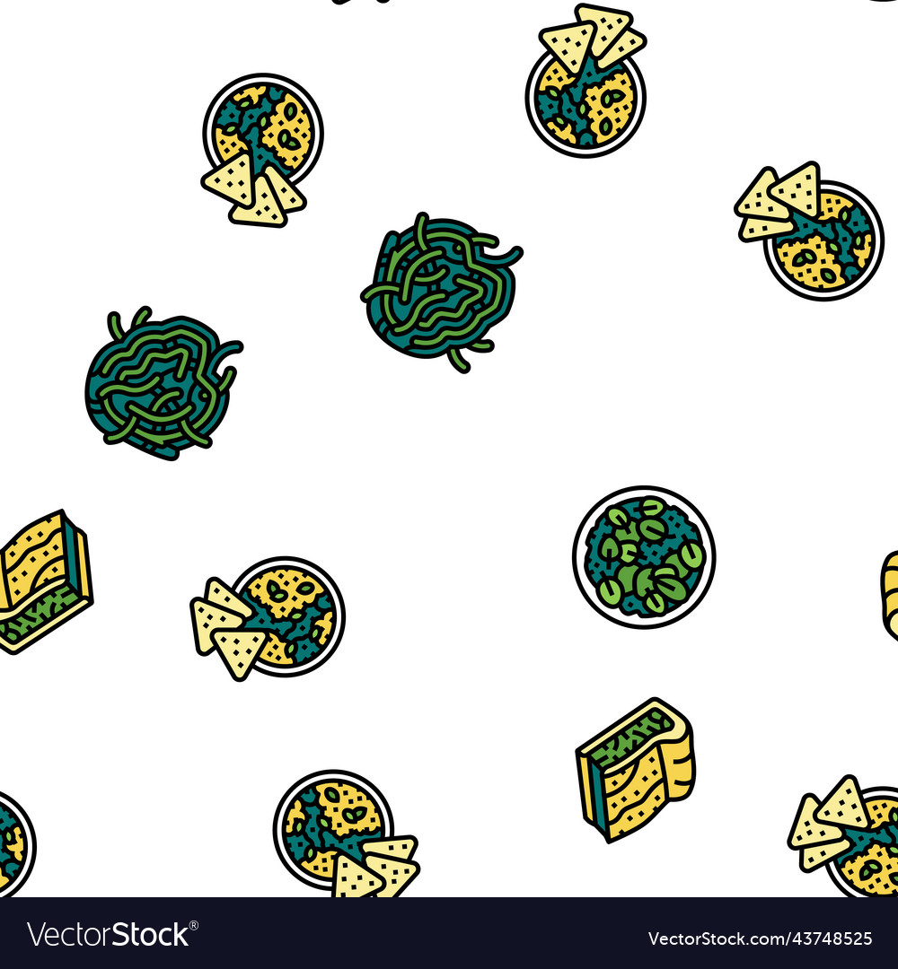 Spinach healthy eatery ingredient seamless Vector Image