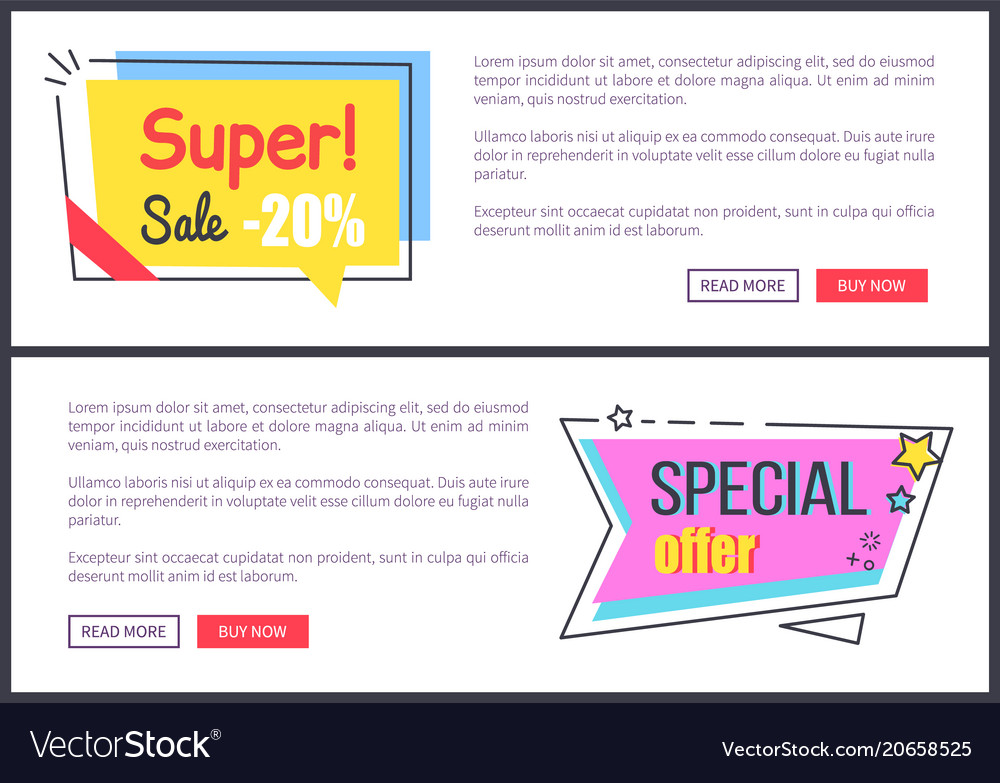 Super special offer promotion on internet page