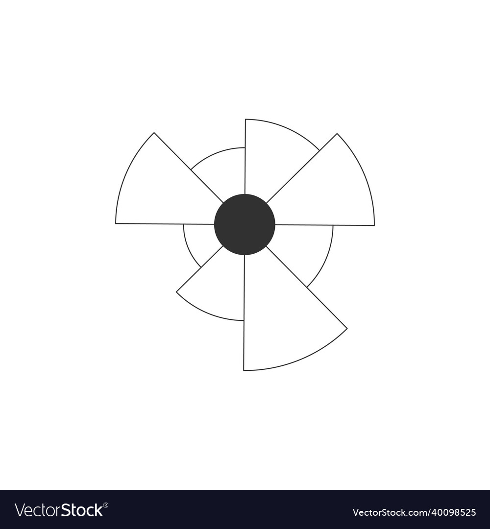 Windrose chart linear icon simple of