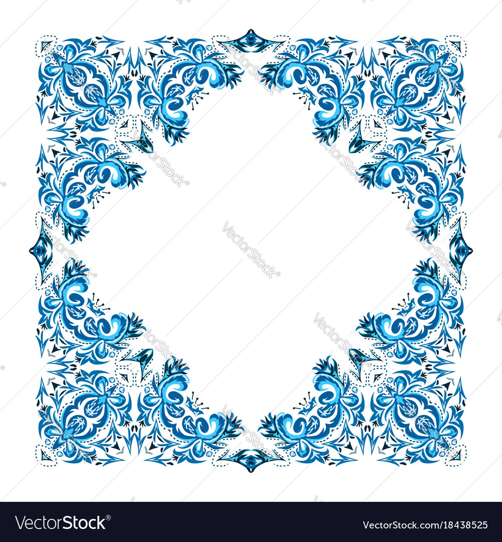 Winter frame from abstract element