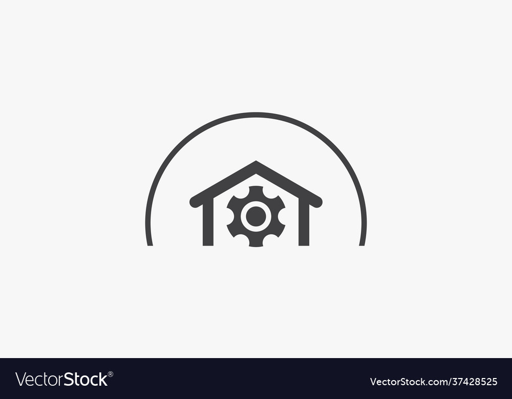 Work from home creative icon isolated on white vector image Work from home creative icon isolated on white
