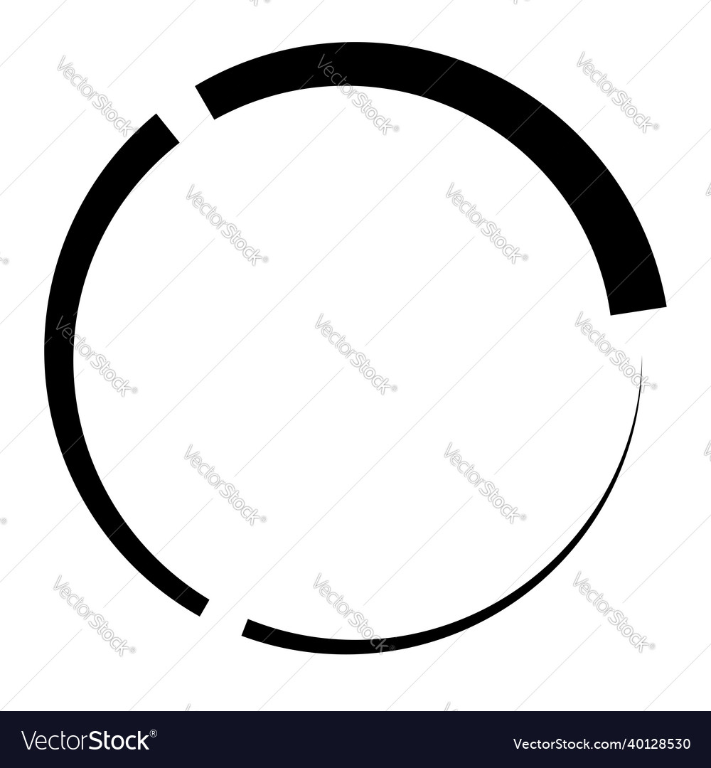 3 Teilschnitt segmentiert Kreis abstrakt gestrichelt vector image 3 Teilschnitt segmentiert Kreis abstrakt gestrichelt