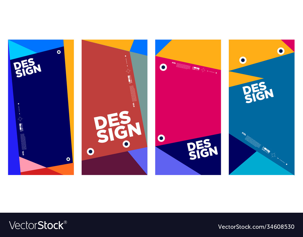 Abstract colorful geometric and curvy pattern Vector Image Abstract colorful geometric and curvy pattern