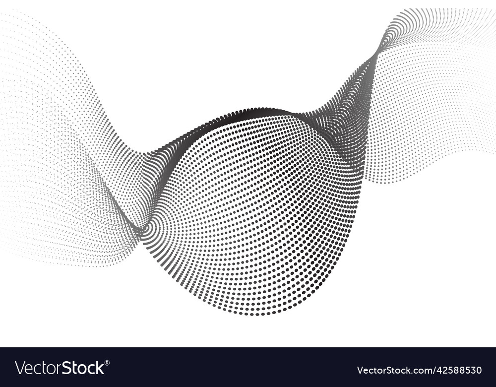 Abstract dot wave pattern wavy dots border thin vector image Abstract dot wave pattern wavy dots border thin