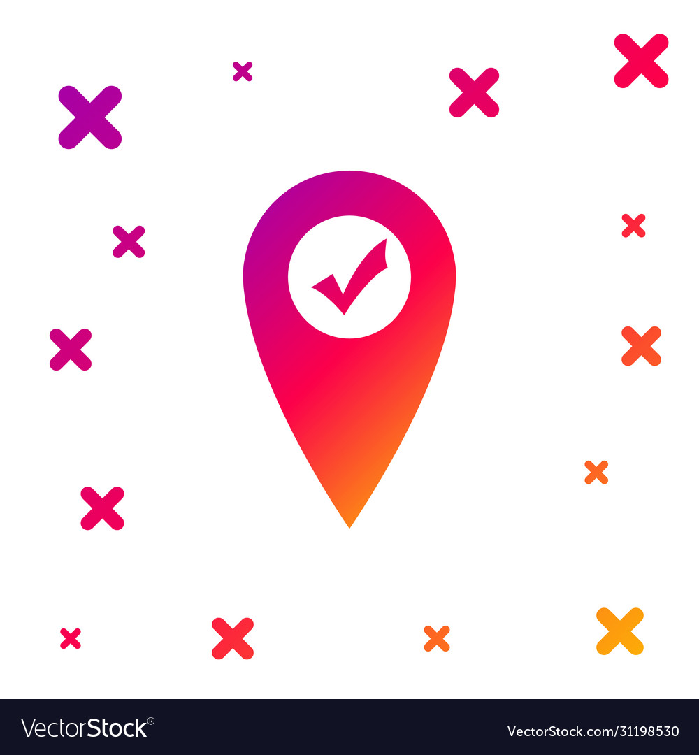 Farbkartenzeiger mit Kontrollzeichen-Symbol isoliert vector image Farbkartenzeiger mit Kontrollzeichen-Symbol isoliert