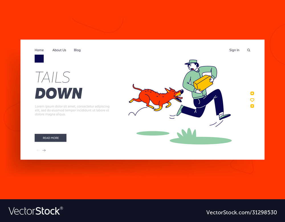 Danger mailman work landing page template