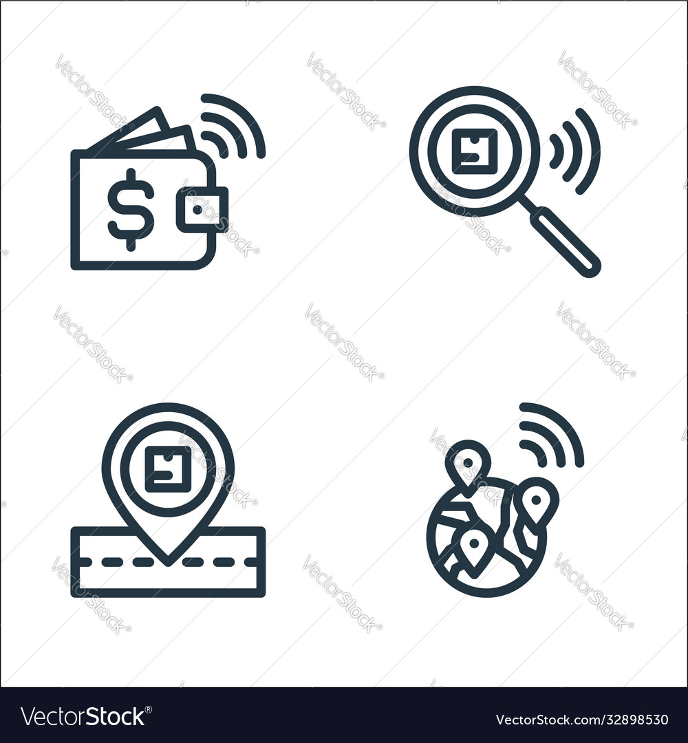 Ecommerce line icons linear set quality vector image Ecommerce line icons linear set quality