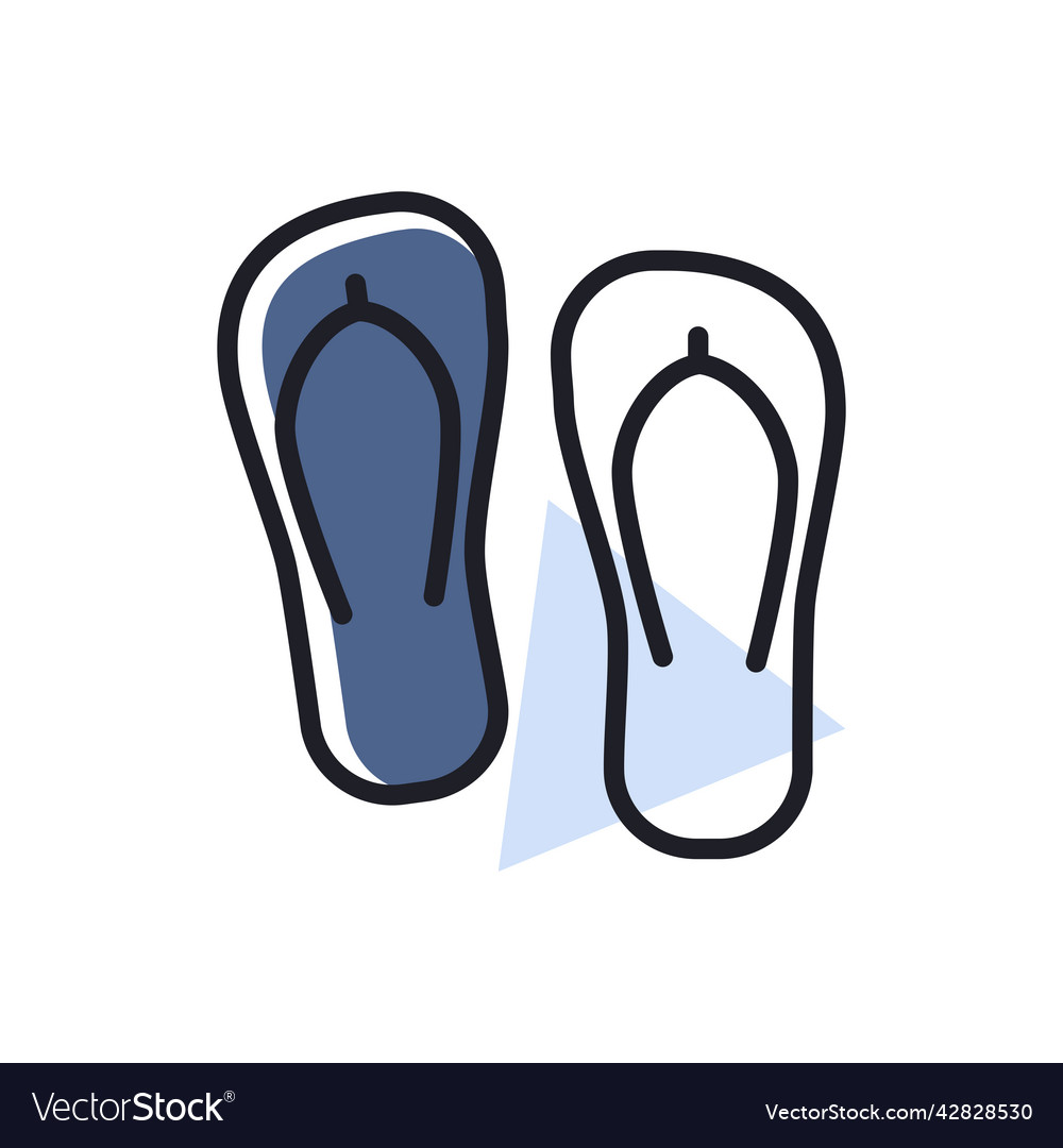 Flip flops isolated icon summer sign graph