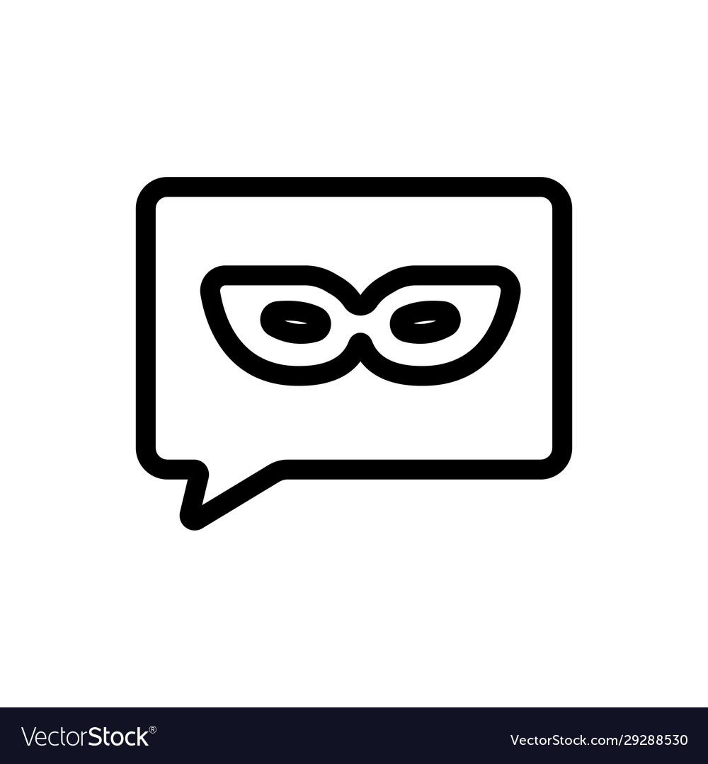 Hidden user internet icon isolated contour vector image Hidden user internet icon isolated contour